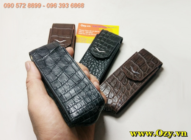 Bao đựng vertu da cá sấu